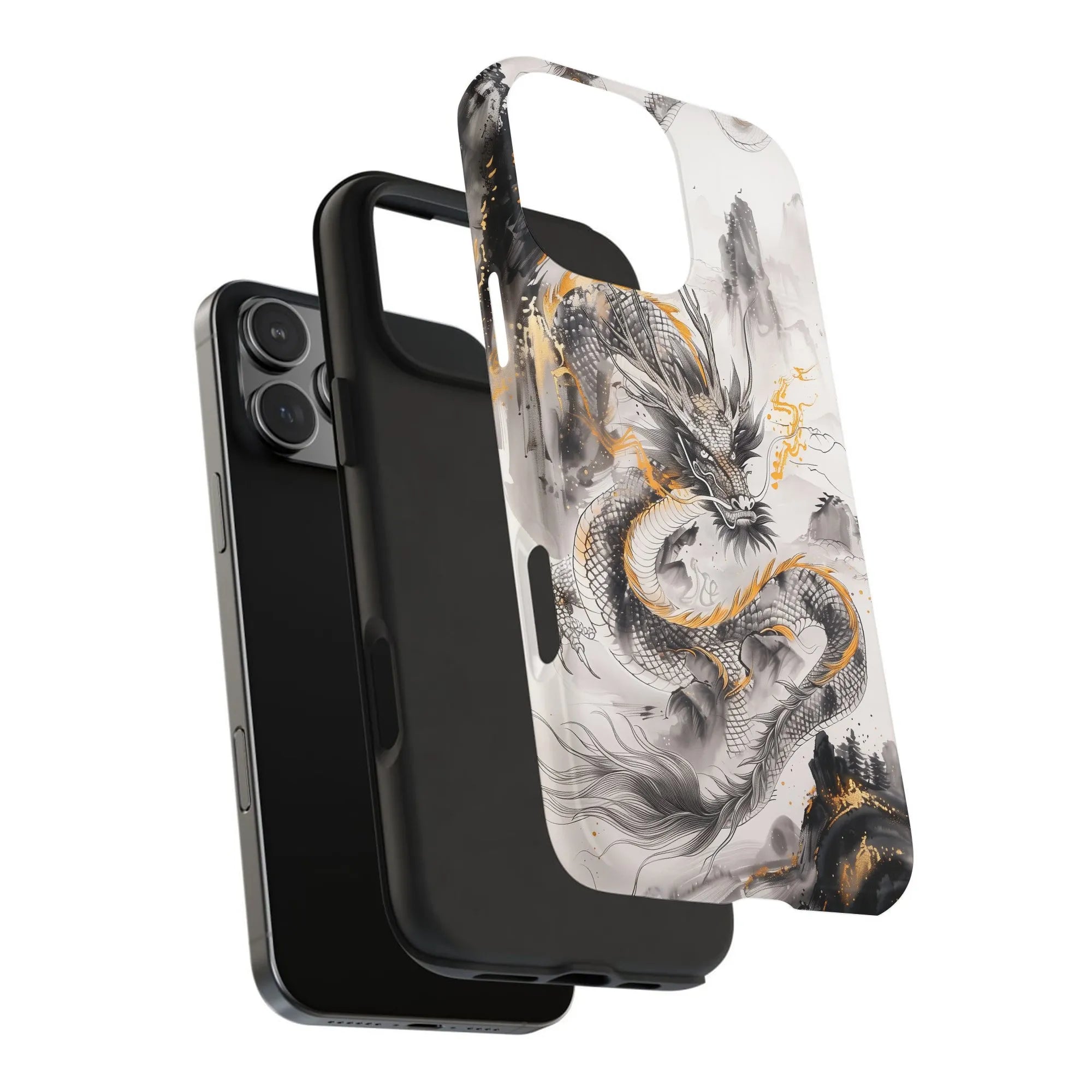 Dragon Phone Case for Samsung Galaxy | Japanese Ink Wash Art Design | Dual-Layer Tough Cover | Premium Gift for Mythology Fan