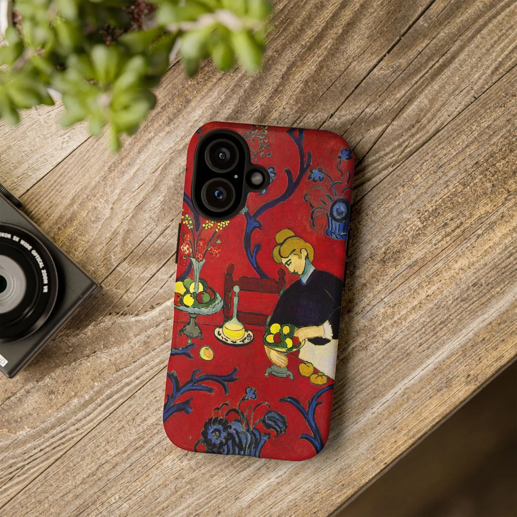 Matisse Art Phone Case for iPhone | The Dessert: Harmony in Red Painting | Premium Dual-Layer Shockproof Cover | Gift for Art