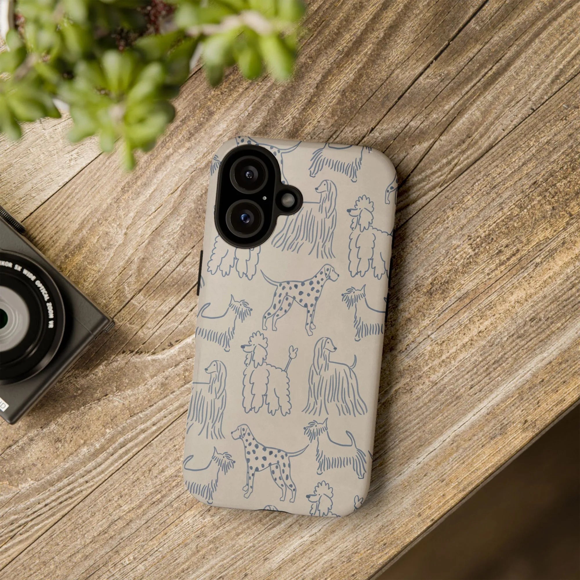 Dog Breed Pattern Samsung Case | Minimalist Sketch Art Dogs | Dual-Layer Protective Cover | Premium Gift for Dog Lover