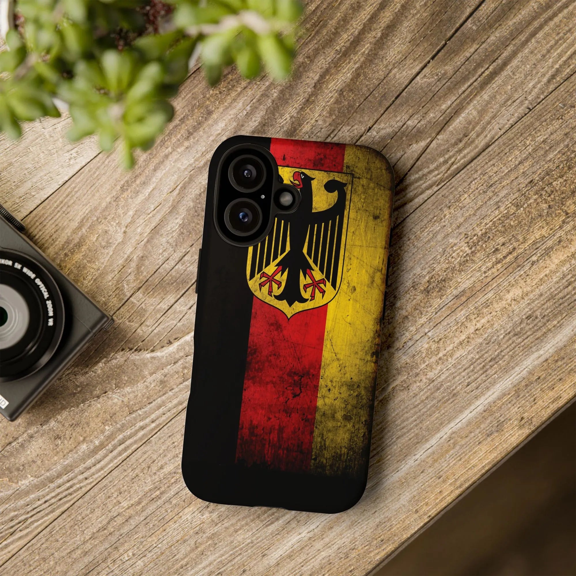 German Flag iPhone Case | Vintage Distressed German Eagle | Premium Dual Layer Protective Cover | Patriotic German Gift