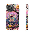 Floral Skull Samsung Case | Vibrant Botanical Skeleton Print | Dual-Layer Tough Protection | Unique Aesthetic Gift for Women
