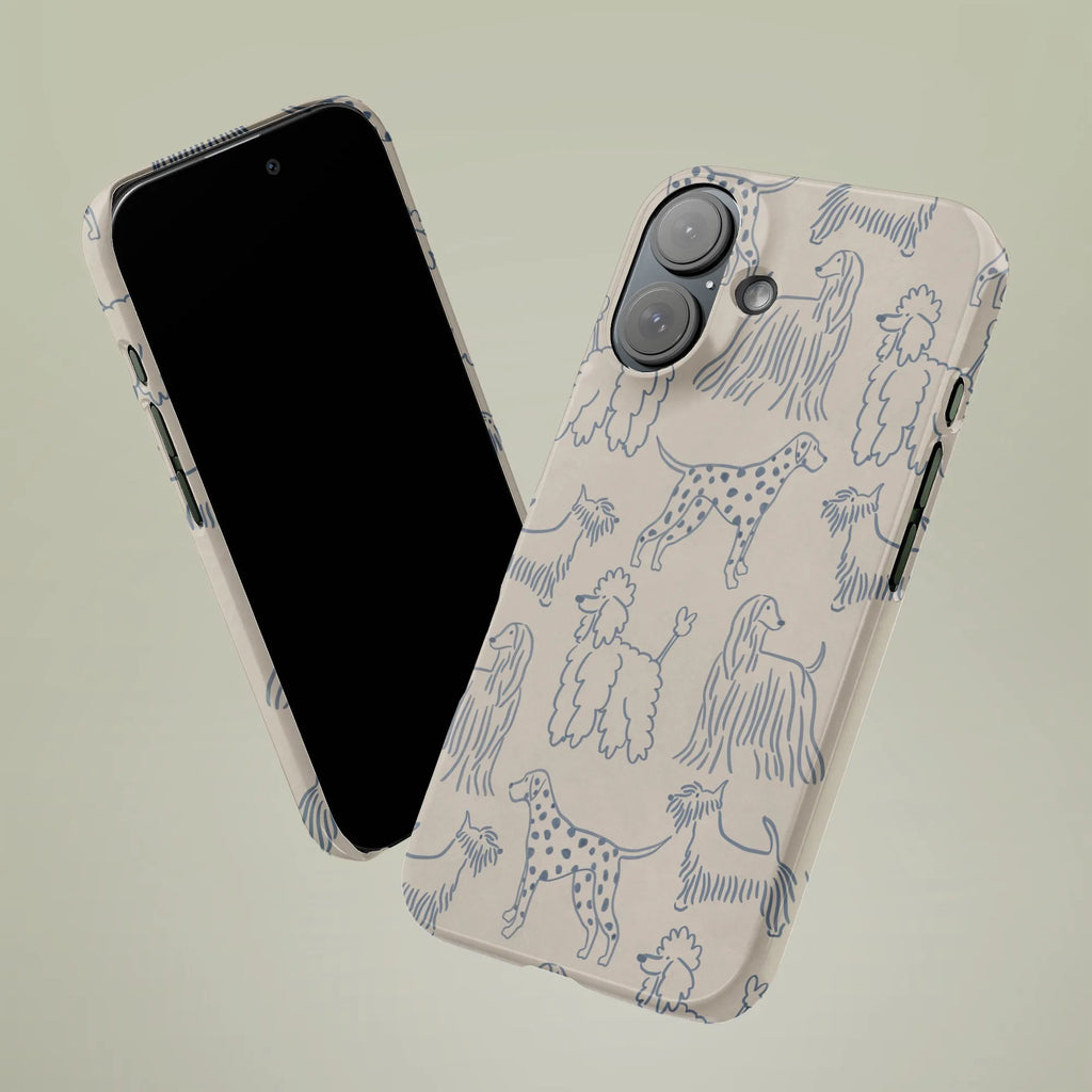 Dog Breed Pattern Samsung Case | Minimalist Sketch Art Dogs | Dual-Layer Protective Cover | Premium Gift for Dog Lover
