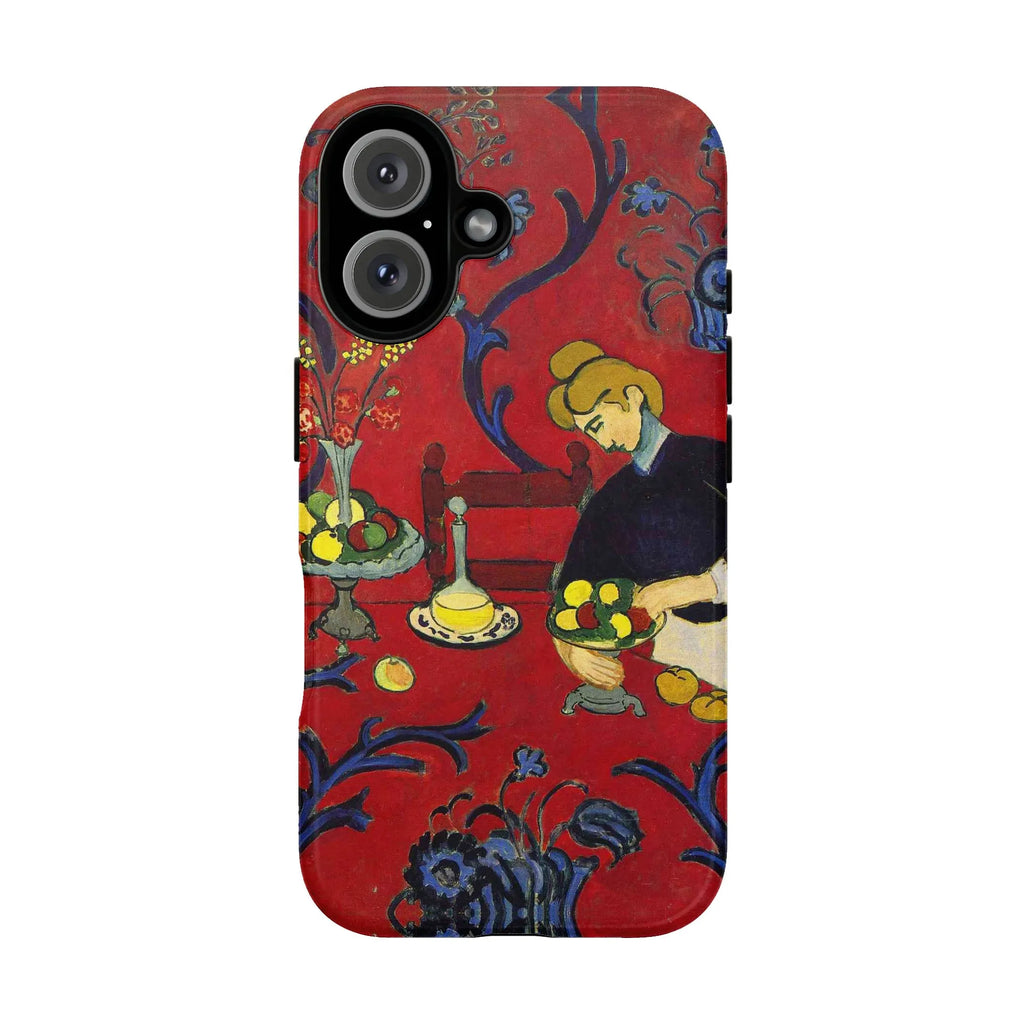 Matisse Art Phone Case for iPhone | The Dessert: Harmony in Red Painting | Premium Dual-Layer Shockproof Cover | Gift for Art